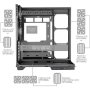 Mars Gaming MC3GF Boîtier PC ATX Semitour Noire avec Triple Vitre Trempée et 3 Ventilateurs FRGB 120mm