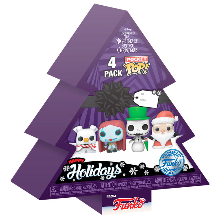 FUNKO Arbre avec 4 figurines Pocket POP Disney L'Étrange Noël de monsieur Jack Holiday Exclusive
