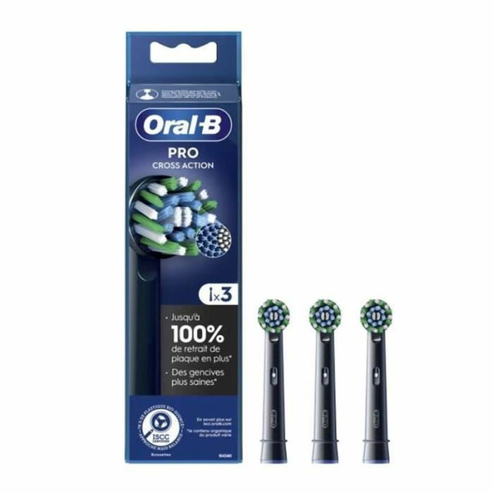 Oral-B Brossettes Pro Cross Action Noire - 3 unités Oral-B Brossettes Pro Cross Action Noire - 3 unités