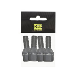 OMP SPEED Jeu de 4 vis M12X1.5 conique longue 28mm noir DIN 10.9
