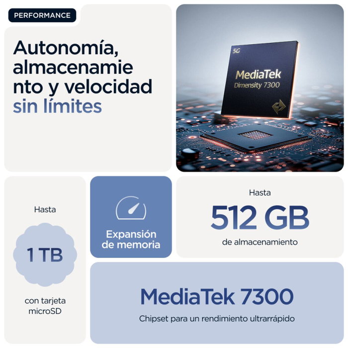 Smartphone Motorola edge 60 6,67" Octa Core 12 GB RAM 512 GB Bleu