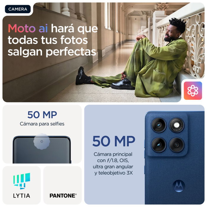 Smartphone Motorola edge 60 6,67" Octa Core 12 GB RAM 512 GB Bleu