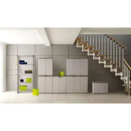 Plastiken Coffre de rangement 190 L en résine avec cadenas et roulettes - Couleur beige/taupe - Pour intérieur et extérieur