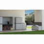 Plastiken Coffre de rangement de 190 L avec roulettes, Beige