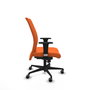 Piqueras Y Crespo Chaise de bureau Albacete Orange avec mécanisme Synchro et accoudoirs 1D