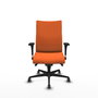 Piqueras Y Crespo Chaise de bureau Albacete Orange avec mécanisme Synchro et accoudoirs 1D