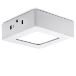 Plafonnier LED carré 6 W 600 lm 2700 K Blanco Cálido