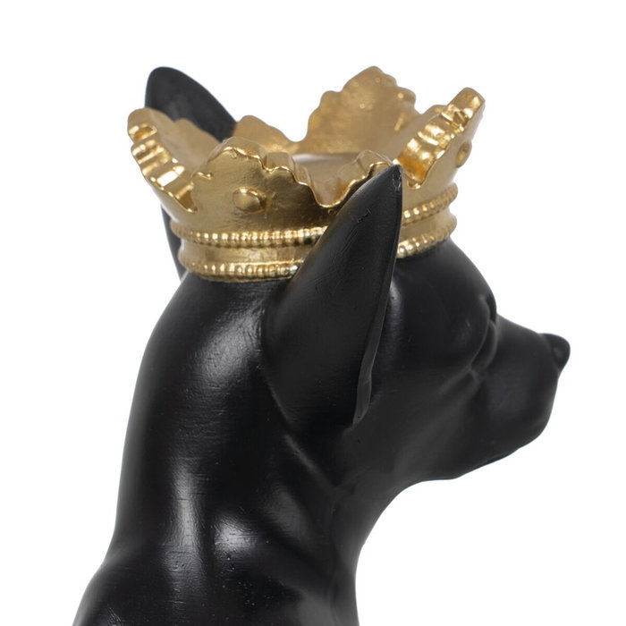 BigBuy Home Figurine Décorative Chien Noir et Doré BigBuy Home Figurine Décorative Chien Noir et Doré