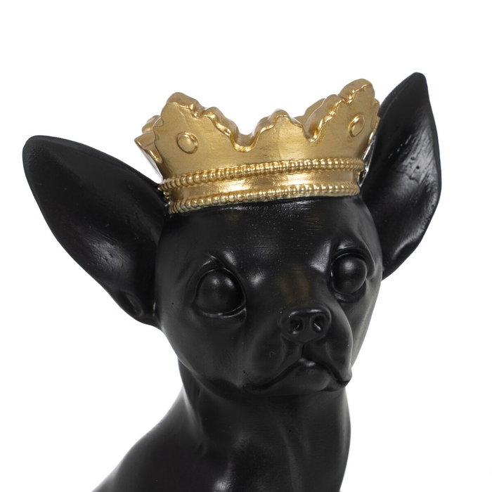 BigBuy Home Figurine Décorative Chien Noir et Doré BigBuy Home Figurine Décorative Chien Noir et Doré