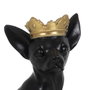 BigBuy Home Figurine Décorative Chien Noir et Doré