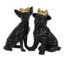 BigBuy Home Figurine Décorative Chien Noir et Doré