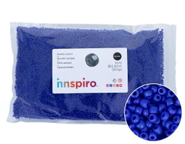 Innspiro Rocaille de verre bleu marine opaque 2,3 mm 500g