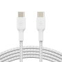 Belkin CAB004BT1MWH Câble USB-C vers USB-C Boost Charge 1m Blanc - Charge rapide et synchro
