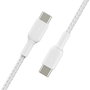 Belkin Câble Boost Charge USB-C vers USB-C tressé 1m - Blanc