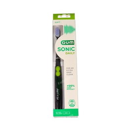 GUM Sonic Daily Brosse à Dents Électrique Noire avec Piles