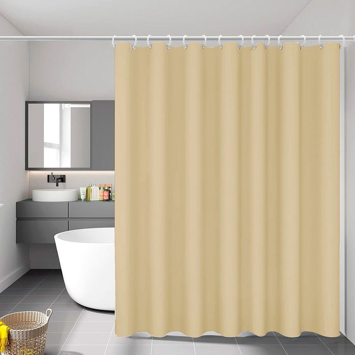 Rideau de Douche Exma basic Beige PVC 140 x 180 cm