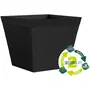 Garden Id Green Care Impact Pot carré Anthracite 39 x 33 cm - Jardinière extérieure recyclée résistante UV/gel - Garantie 10 ans