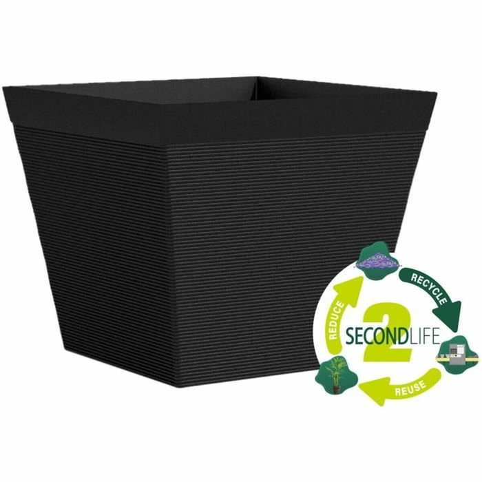 Garden Id Pot carré Green Care Impact Anthracite foncé 39 x 39 x 33 cm