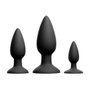 Plug Anal NS Novelties Renegade Noir 3 Pièces (7,6 cm) (10 cm) (5,7 cm)