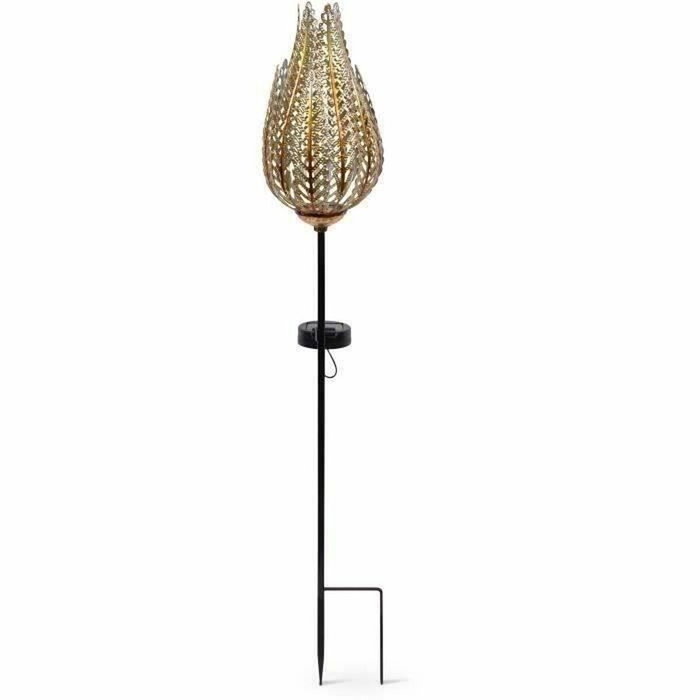 Garden Id Borne solaire décorative Fougère - Éclairage LED vert - 16 x 46 cm