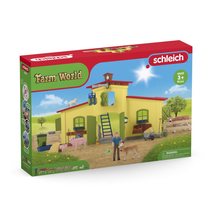 Schleich Farm World Coffret Ferme Éducative de 92 Pièces avec Animaux et Accessoires 42605 Schleich Farm World Coffret Ferme Éducative de 92 Pièces avec Animaux et Accessoires 42605