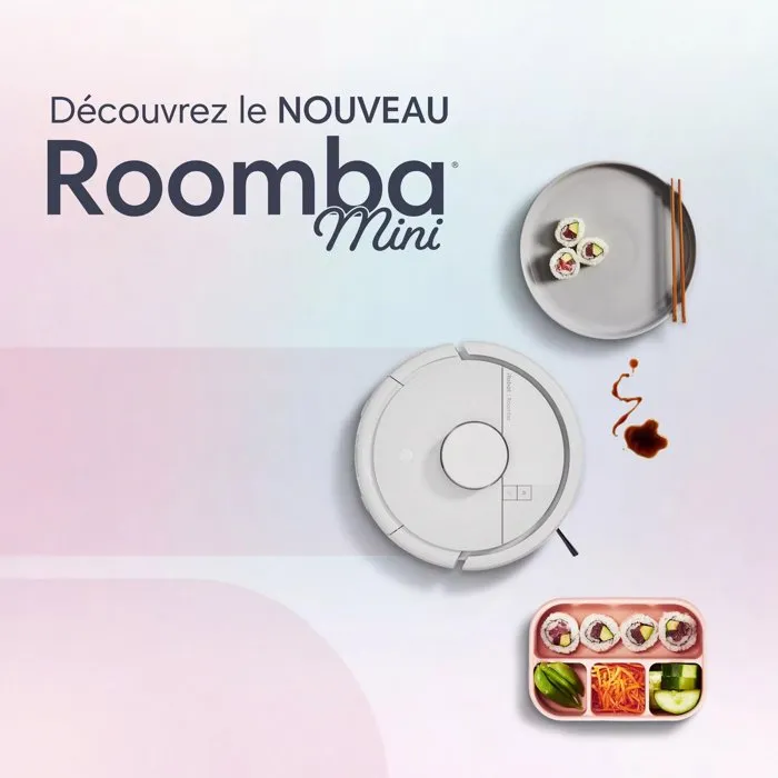 Irobot Roomba Mini AE Blanc - Robot Aspirateur Laveur avec Base AutoEmpty