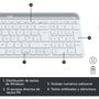 clavier et souris Logitech 920-009199 Blanc Espagnol Qwerty