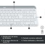 clavier et souris Logitech 920-009199 Blanc Espagnol Qwerty