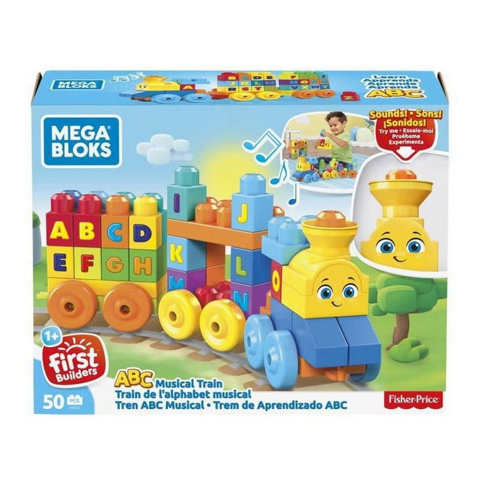 Mega Bloks - Le Train de l'Alphabet Musical - 50 pièces Mega Bloks - Le Train de l'Alphabet Musical - 50 pièces