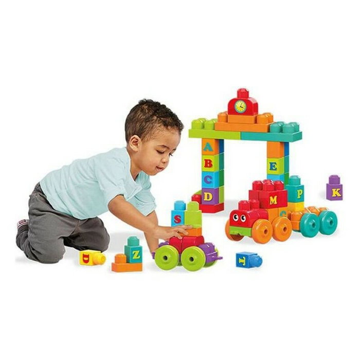 Mega Bloks - Le Train de l'Alphabet Musical - 50 pièces Mega Bloks - Le Train de l'Alphabet Musical - 50 pièces