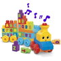 Fisher-Price - Train musical ABC avec sons - Jouet éducatif 50 pièces - 6 à 99 mois - Langue: espagnol/portugais - Fonctionne avec piles AAA incluses