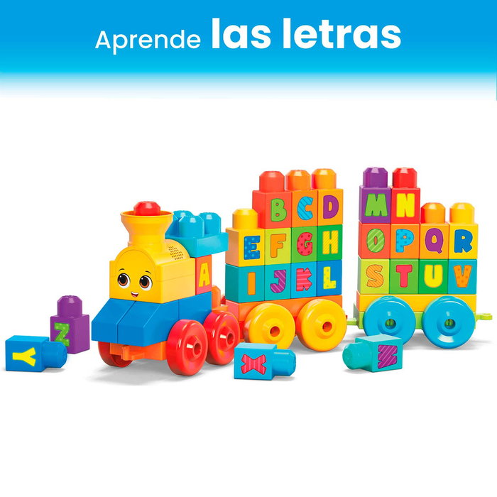 Mega Bloks - Le Train de l'Alphabet Musical - 50 pièces Mega Bloks - Le Train de l'Alphabet Musical - 50 pièces
