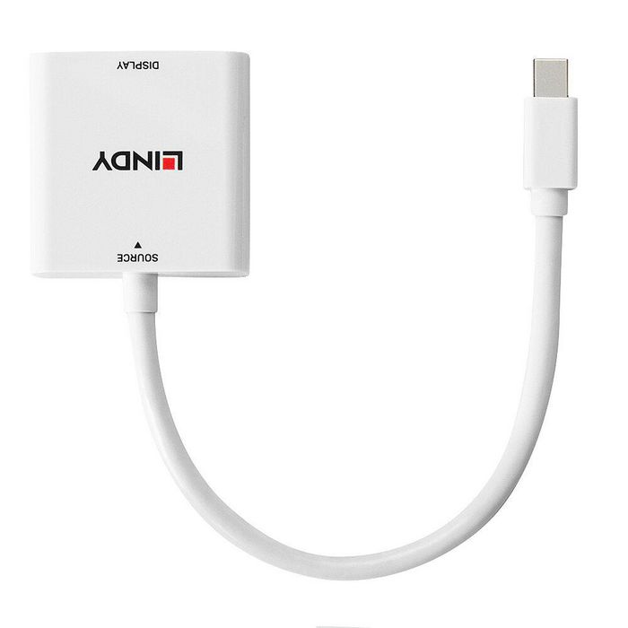 Lindy Convertisseur Mini DisplayPort vers DVI - Adaptateur PC/Mac pour écran DVI, Résolution jusqu'à 1920x1200 Full HD, Compact et Portable