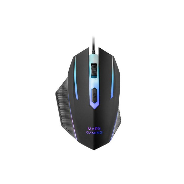 Mars Gaming Combo MCP124ES : Clavier H-Mech + Souris 3200 DPI + Tapis, RGB, QWERTY Espagnol, Noir
