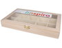 Innspiro Vitrine expositor en bois de balsa 30x19x4cm, 14 compartiments