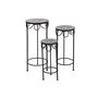 Jeu de 3 tables Home ESPRIT Noir 30 x 30 x 69 cm (3 Pièces)