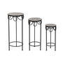 Jeu de 3 tables Home ESPRIT Noir 30 x 30 x 69 cm (3 Pièces)