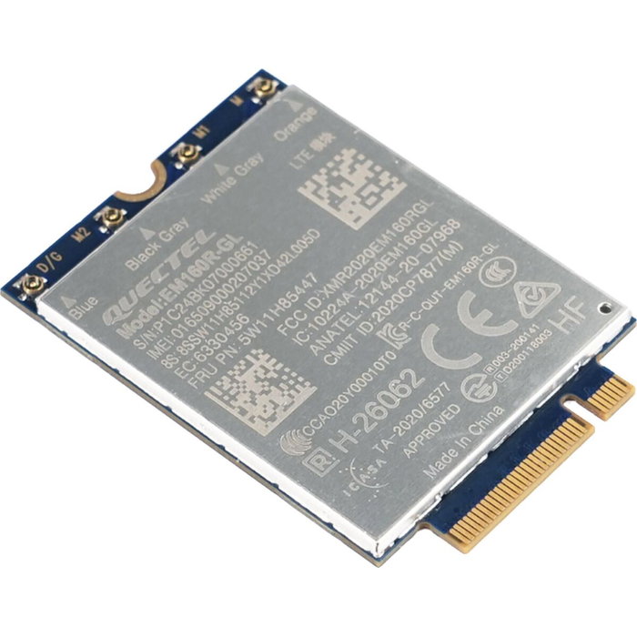 Lenovo Module 4G LTE-A Cat 16 M.2 Quectel EM160R-GL pour ThinkPad X1 Carbon Gen 12 / P16v Gen 2 - WWAN, Vitesse 1 Gbps