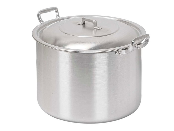 KINVARA Olla en aluminium de 28 cm, 12,5 L, Plata, lot de 2 KINVARA Olla en aluminium de 28 cm, 12,5 L, Plata, lot de 2