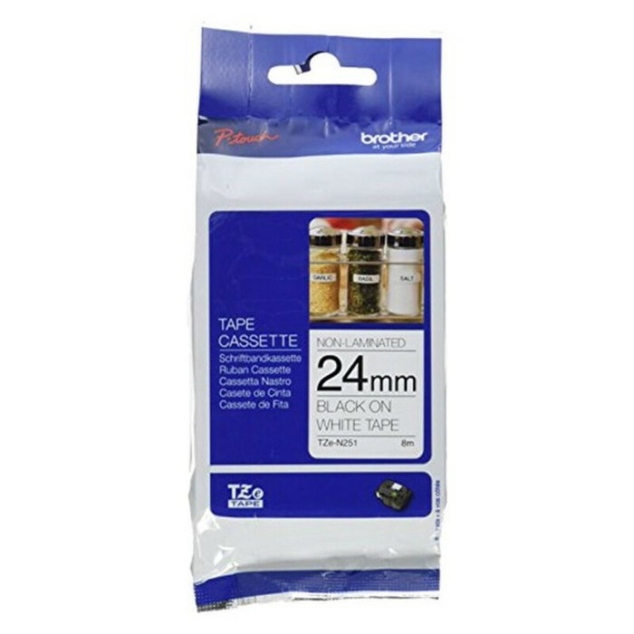 Brother Ruban TZE-N251 Noir et Blanc Brother Ruban TZE-N251 Noir et Blanc