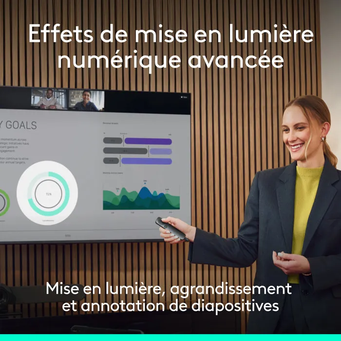 Logitech Spotlight 2 Télécommande de présentation sans fil Bluetooth USB-C Graphite