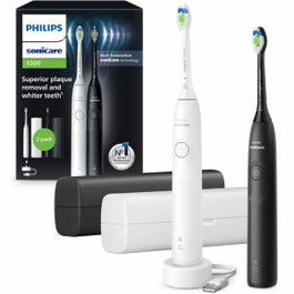 Philips Sonicare HX7109/01 Série 5300 - Pack de 2 brosses à dents électriques Blanc & Noir