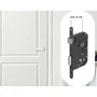 Yale Serrure à encastrer Y60R-A40/N, axe 40 mm, coffre 148 mm, pour porte d'entrée ou service, verrouillage 2 tours, pêne réversible, noir
