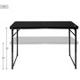 Color Baby Table de Camping Aluminium Pliante 120 x 60 cm Hauteur Ajustable 60-70 cm