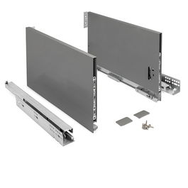 HERRAJES ALK Cajón Qube H250 Extracción Total Antracita/Blanco 450mm