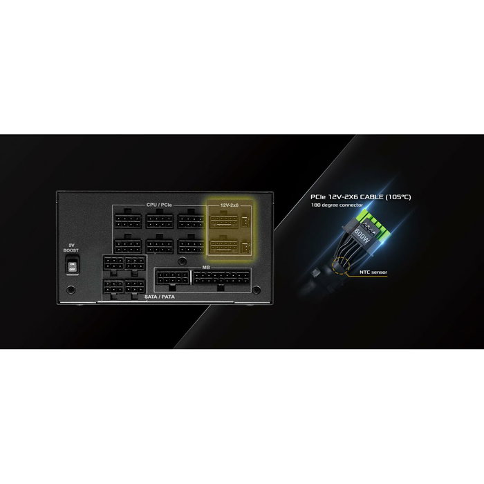 Bloc d’Alimentation ASRock 90-UXP130-GFEAAB 1300 W 80 Plus Gold