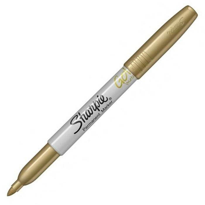 Marqueur permanent Sharpie METALLIC Or 1,4 mm (4 Unités)