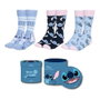Cerdá Pack de 3 paires de chaussettes Lilo & Stitch, Taille 36-43