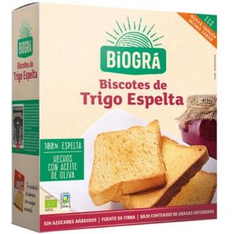BIOGRA Biscottes d'épeautre biologiques sans sucre 270g BIOGRA Biscottes d'épeautre biologiques sans sucre 270g