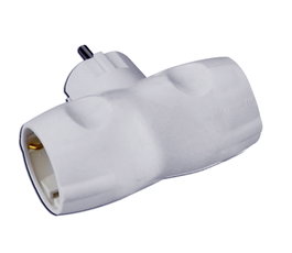 Simon Adaptateur double latéral Schuko 2p+t blanc 16A 250V